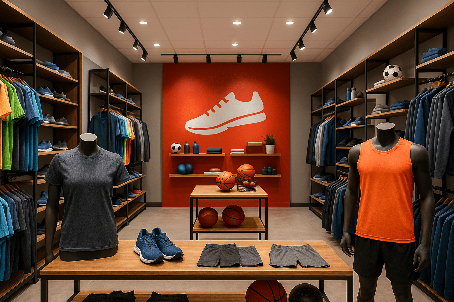 طراحی دکوراسیون فروشگاه ورزشی
