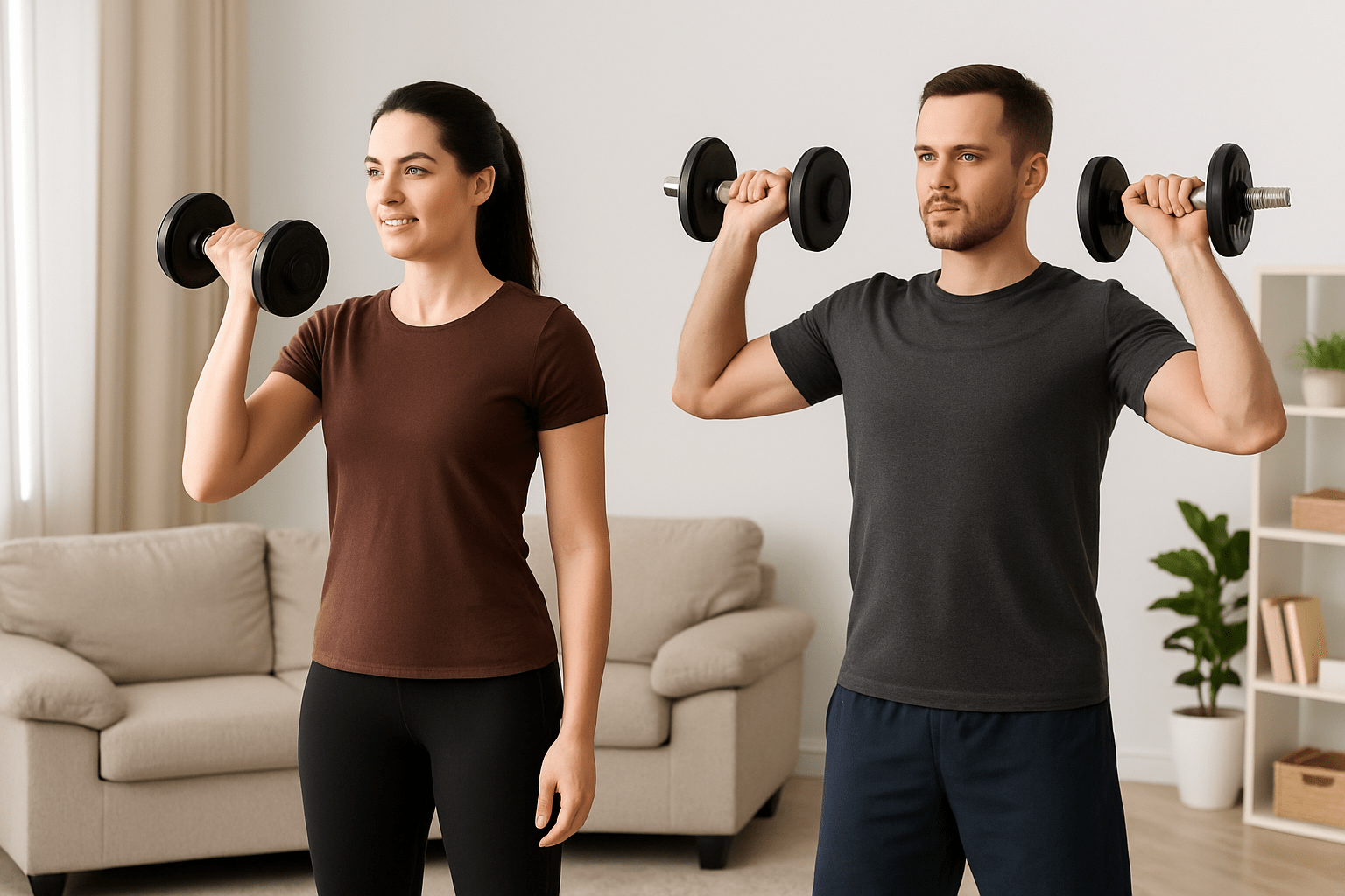 ورزش با دمبل در خانه